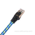 Nylon Braided Shielded Internet patch cable Cat7 Lan Ethernet Cable Rj45 Patch Network Cable